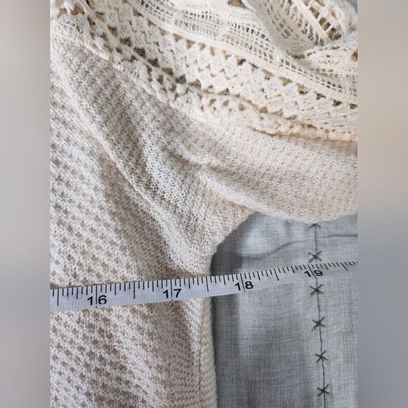 Lucky brand cream colored lace thermal blouse - Picture 5 of 7